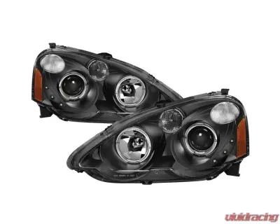 Xtune Black Halo Projector Headlights Acura RSX 2002-2004 - PRO-JH-ARSX02-HL-BK