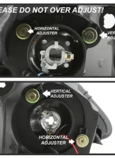 Xtune Black Halo Projector Headlights Acura RSX 2002-2004                                     - PRO-JH-ARSX02-HL-BK - Image 5