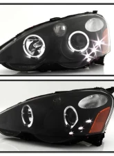 Xtune Black Halo Projector Headlights Acura RSX 2002-2004                                     - PRO-JH-ARSX02-HL-BK - Image 8
