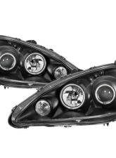 Xtune Black CCFL Halo Projector Headlights Acura RSX 2005-2006                                     - PRO-JH-ARSX05-HL-BK - Image 10