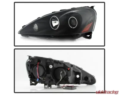 Xtune Black CCFL Halo Projector Headlights Acura RSX 2005-2006 - PRO-JH-ARSX05-HL-BK
