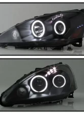 Xtune Black CCFL Halo Projector Headlights Acura RSX 2005-2006                                     - PRO-JH-ARSX05-HL-BK - Image 6