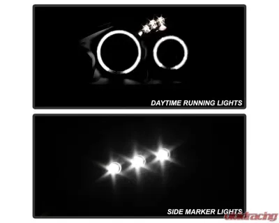 Xtune Black CCFL Halo Projector Headlights Acura RSX 2005-2006 - PRO-JH-ARSX05-HL-BK