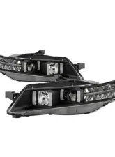 Xtune Black Xenon HID Models Light Tube DRL Projector Headlights Acura TL 2004-2008                                     - PRO-JH-ATL04-DRL-BK - Image 10