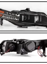 Xtune Black Xenon HID Models Light Tube DRL Projector Headlights Acura TL 2004-2008                                     - PRO-JH-ATL04-DRL-BK - Image 2