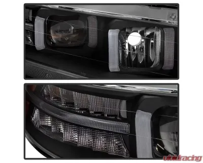 Xtune Black Xenon HID Models Light Tube DRL Projector Headlights Acura TL 2004-2008 - PRO-JH-ATL04-DRL-BK