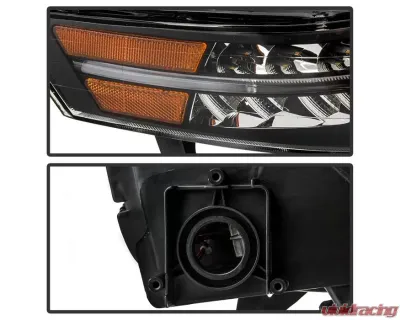 Xtune Black Xenon HID Models Light Tube DRL Projector Headlights Acura TL 2004-2008 - PRO-JH-ATL04-DRL-BK
