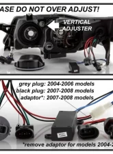 Xtune Black Xenon HID Models Light Tube DRL Projector Headlights Acura TL 2004-2008                                     - PRO-JH-ATL04-DRL-BK - Image 5