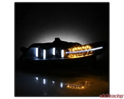 Xtune Black Xenon HID Models Light Tube DRL Projector Headlights Acura TL 2004-2008 - PRO-JH-ATL04-DRL-BK