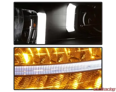 Xtune Black Xenon HID Models Light Tube DRL Projector Headlights Acura TL 2004-2008 - PRO-JH-ATL04-DRL-BK