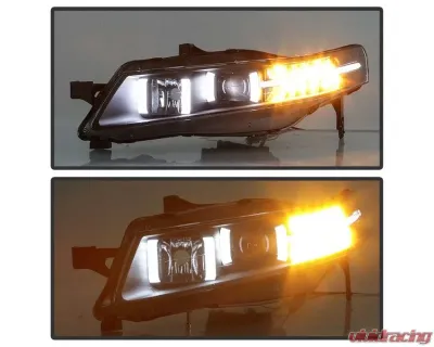 Xtune Black Xenon HID Models Light Tube DRL Projector Headlights Acura TL 2004-2008 - PRO-JH-ATL04-DRL-BK