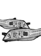 Xtune Chrome Xenon HID Models Light Tube DRL Projector Headlights Acura TL 2004-2008                                     - PRO-JH-ATL04-DRL-C - Image 10