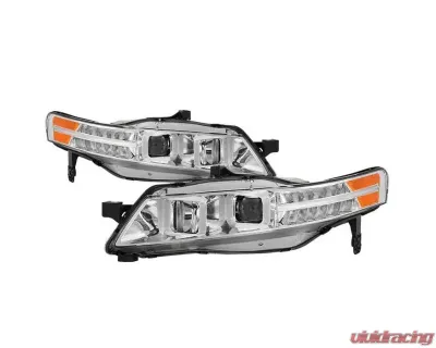Xtune Chrome Xenon HID Models Light Tube DRL Projector Headlights Acura TL 2004-2008 - PRO-JH-ATL04-DRL-C