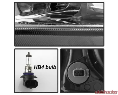 Xtune Chrome Xenon HID Models Light Tube DRL Projector Headlights Acura TL 2004-2008 - PRO-JH-ATL04-DRL-C