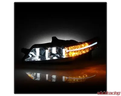 Xtune Chrome Xenon HID Models Light Tube DRL Projector Headlights Acura TL 2004-2008 - PRO-JH-ATL04-DRL-C