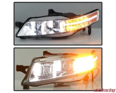 Xtune Chrome Xenon HID Models Light Tube DRL Projector Headlights Acura TL 2004-2008 - PRO-JH-ATL04-DRL-C