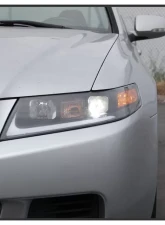 Xtune Black LED Light Bar Projector Headlights Acura TSX 2004-2008                                     - PRO-JH-ATSX04-LB-BK - Image 12
