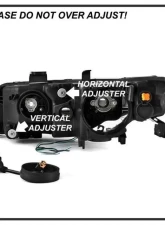 Xtune Black LED Light Bar Projector Headlights Acura TSX 2004-2008                                     - PRO-JH-ATSX04-LB-BK - Image 5