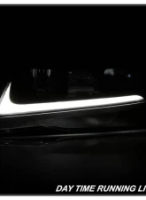 Xtune Black LED Light Bar Projector Headlights Acura TSX 2004-2008                                     - PRO-JH-ATSX04-LB-BK - Image 10