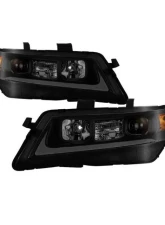 Xtune Black Smoked LED Light Bar Projector Headlights Acura TSX 2004-2008                                     - PRO-JH-ATSX04-LB-BSM - Image 10