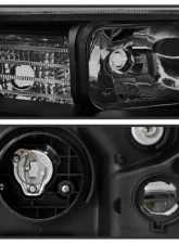 Xtune Black Smoked LED Light Bar Projector Headlights Acura TSX 2004-2008                                     - PRO-JH-ATSX04-LB-BSM - Image 4