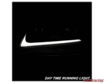Xtune Black Smoked LED Light Bar Projector Headlights Acura TSX 2004-2008 - PRO-JH-ATSX04-LB-BSM