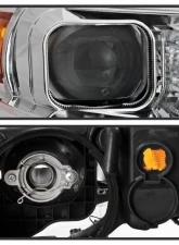 Xtune Chrome LED Light Bar Projector Headlights Acura TSX 2004-2008                                     - PRO-JH-ATSX04-LB-C - Image 3