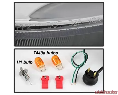 Xtune Chrome LED Light Bar Projector Headlights Acura TSX 2004-2008 - PRO-JH-ATSX04-LB-C