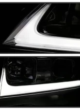 Xtune Chrome LED Light Bar Projector Headlights Acura TSX 2004-2008                                     - PRO-JH-ATSX04-LB-C - Image 8