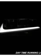 Xtune Chrome LED Light Bar Projector Headlights Acura TSX 2004-2008                                     - PRO-JH-ATSX04-LB-C - Image 10