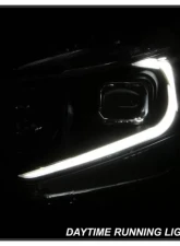 Xtune Black Light Bar DRL Projector Headlights Acura TSX 2009-2014                                     - PRO-JH-ATSX09-LB-BK - Image 10