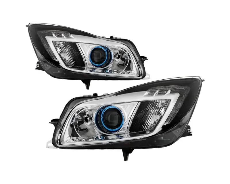 Xtune Chrome LED DRL Projector Headlights Buick Regal 2011-2014 - PRO-JH-BREG11-LED-C