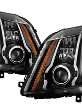 Xtune Black LED Switch Back Projector Headlights Cadillac CTS 2008-2014                                     - PRO-JH-CACTS08-LED-BK - Image 11