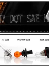 Xtune Black LED Switch Back Projector Headlights Cadillac CTS 2008-2014                                     - PRO-JH-CACTS08-LED-BK - Image 6