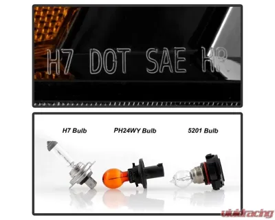 Xtune Black LED Switch Back Projector Headlights Cadillac CTS 2008-2014 - PRO-JH-CACTS08-LED-BK