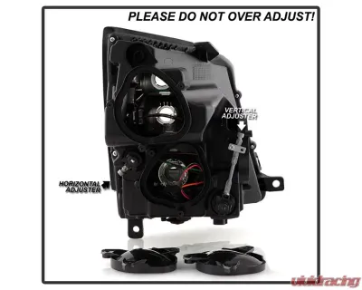 Xtune Black LED Switch Back Projector Headlights Cadillac CTS 2008-2014 - PRO-JH-CACTS08-LED-BK