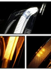 Xtune Black LED Switch Back Projector Headlights Cadillac CTS 2008-2014                                     - PRO-JH-CACTS08-LED-BK - Image 10