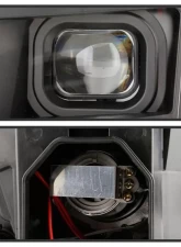 Xtune Black DRL LED Light Bar Projector Headlights Cadillac Escalade 2007-2014                                     - PRO-JH-CAES07-LB-BK - Image 3