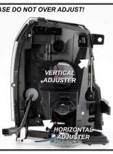 Xtune Black DRL LED Light Bar Projector Headlights Cadillac Escalade 2007-2014                                     - PRO-JH-CAES07-LB-BK - Image 5