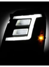 Xtune Black Smoked DRL LED Light Bar Projector Headlights Cadillac Escalade 2007-2014                                     - PRO-JH-CAES07-LB-BSM - Image 8