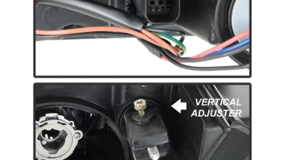 Xtune Black Light Bar DRL Projector Headlights Chevrolet Colorado 2015-2019                                     - PRO-JH-CCO15-LBDRL-BK - Image 5