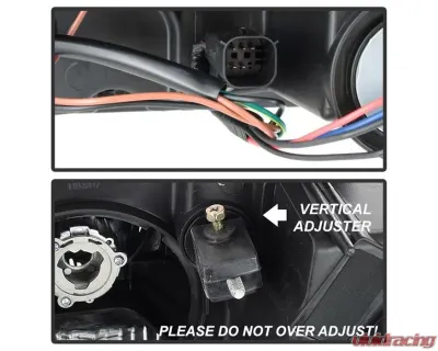 Xtune Black Light Bar DRL Projector Headlights Chevrolet Colorado 2015-2019 - PRO-JH-CCO15-LBDRL-BK