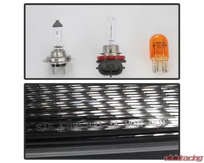 Xtune Black Light Bar DRL Projector Headlights Chevrolet Colorado 2015-2019 - PRO-JH-CCO15-LBDRL-BK