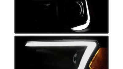 Xtune Black Light Bar DRL Projector Headlights Chevrolet Colorado 2015-2019                                     - PRO-JH-CCO15-LBDRL-BK - Image 8