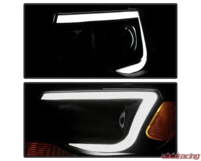 Xtune Black Light Bar DRL Projector Headlights Chevrolet Colorado 2015-2019 - PRO-JH-CCO15-LBDRL-BK