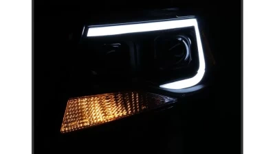 Xtune Black Light Bar DRL Projector Headlights Chevrolet Colorado 2015-2019                                     - PRO-JH-CCO15-LBDRL-BK - Image 10