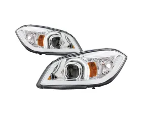 Xtune Chrome Light Bar DRL Projector Headlights Chevrolet Cobalt | Pontiac G5 | Pursuit 2005-2010