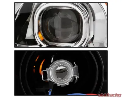 Xtune Chrome Light Bar DRL Projector Headlights Chevrolet Cobalt | Pontiac G5 | Pursuit 2005-2010 - PRO-JH-CCOB05-LBBRL-C