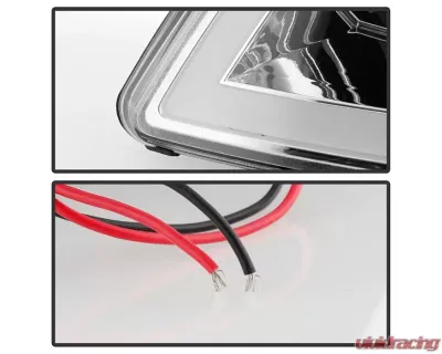 Xtune Chrome Light Bar DRL Projector Headlights Chevrolet Cobalt | Pontiac G5 | Pursuit 2005-2010 - PRO-JH-CCOB05-LBBRL-C