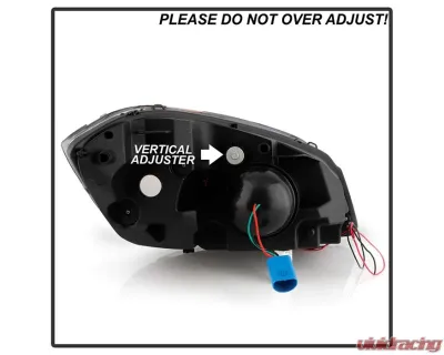 Xtune Chrome Light Bar DRL Projector Headlights Chevrolet Cobalt | Pontiac G5 | Pursuit 2005-2010 - PRO-JH-CCOB05-LBBRL-C